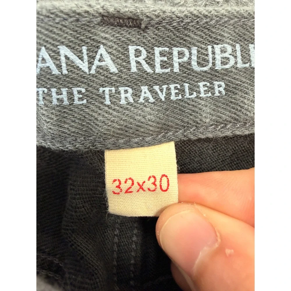 Banana Republic Traveler Slim Fit Grey Jeans Mens 32x30 Cotton Blend Stretch